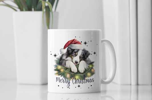 Border Collie Christmas Mugs