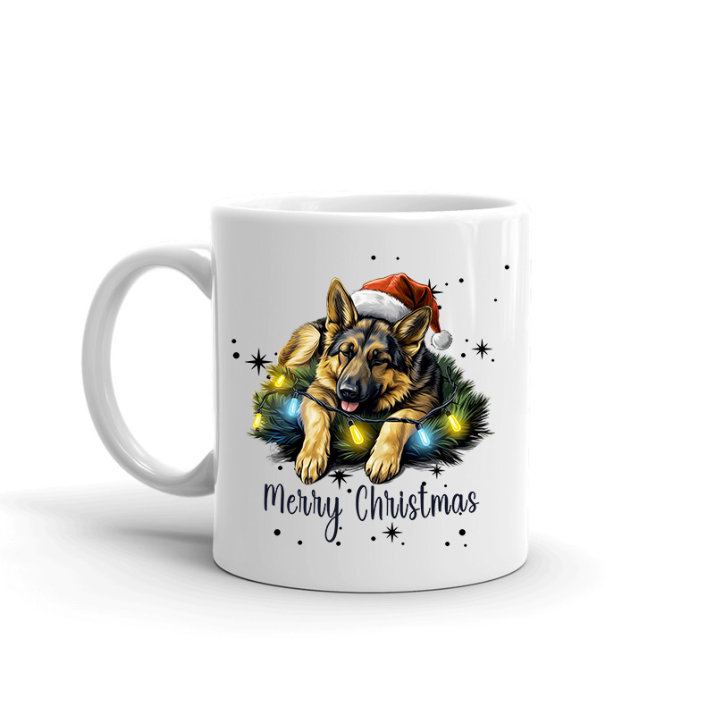 German Shepherd Christmas Mug
